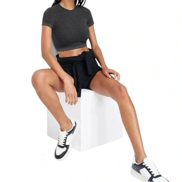 Wild Fable Metallic Seamless Crop Top - Picture 1 of 9